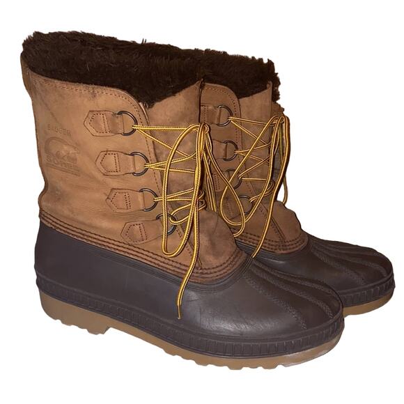 Sorel Badger Men\'s Leather Wool Winter Snow Boots Size 10 main image 5